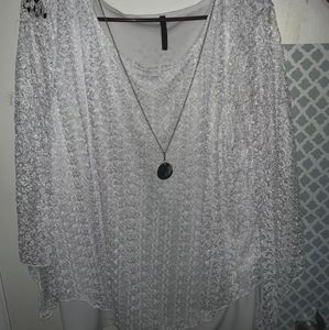 Ashley Blue white top
